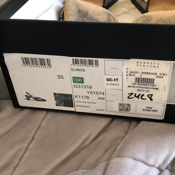 Chanel Velvet Captoe Slingback 35 5 authentic - Picture 6 of 6